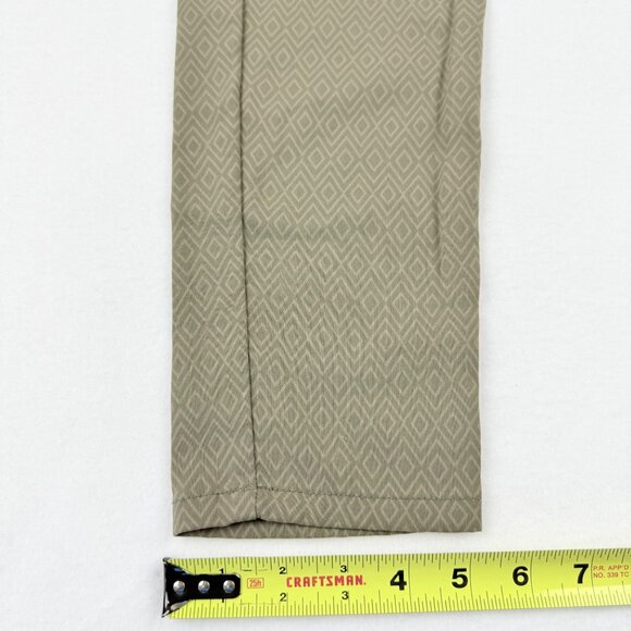 PrAna Women's Stretch Skinny Leg Low Rise Geometric Print Green Cargo Pants Sz 2 - Picture 10 of 10